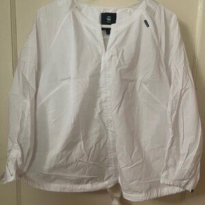 G-Star Raw White Cotton Womens Shirt - Sz L (NWOT)